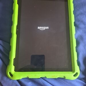 Amazon Tablet with Vibrant Green Case